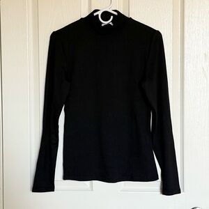 Black Long Sleeve turtleneck Women's Top - Size S